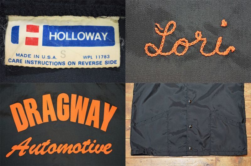 80's HOLLOWAY ナイロンコーチジャケット“DRAGWAY automotive”