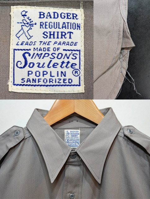 60's BADGER SHIRT コットンポプリンワークシャツ “DEADSTOCK” #2