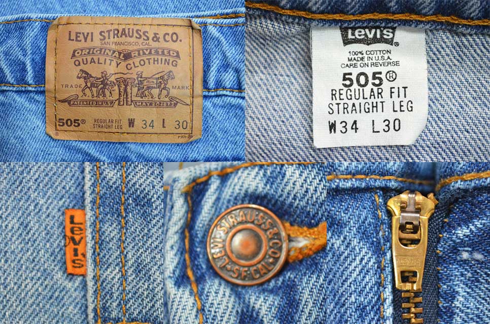 19cm90s Vintage リーバイス 505 オレンジタブ USA製 ビンテージ