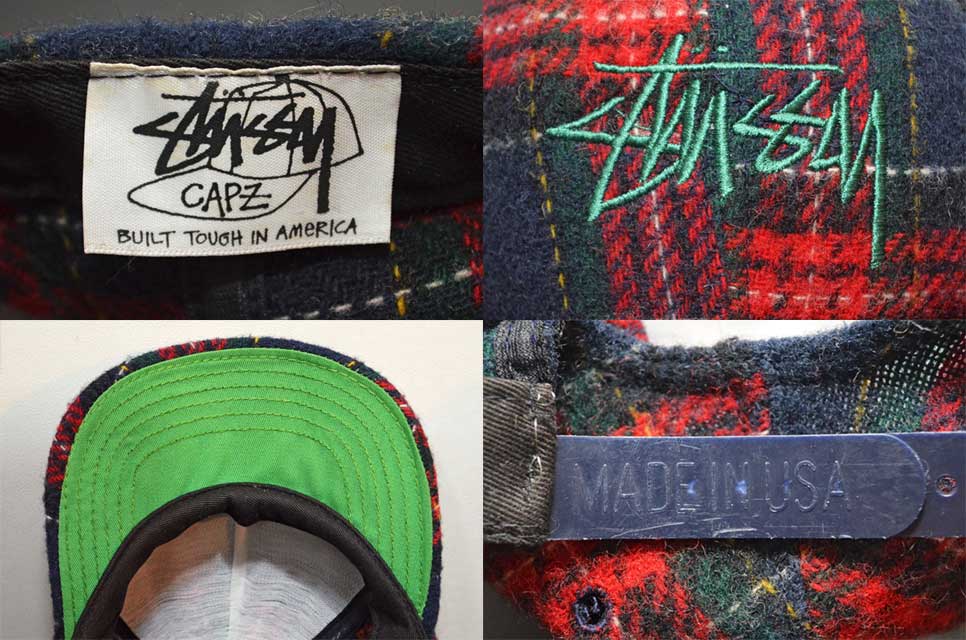 90's Stussy 6パネル ウールCAP “USA製” - used&vintage box Hi-smile