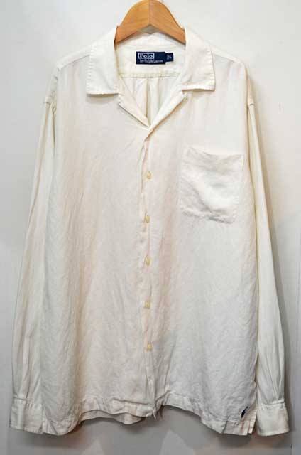 polo ralph lauren レーヨンシャツ オープンカラーシャツ 90s-