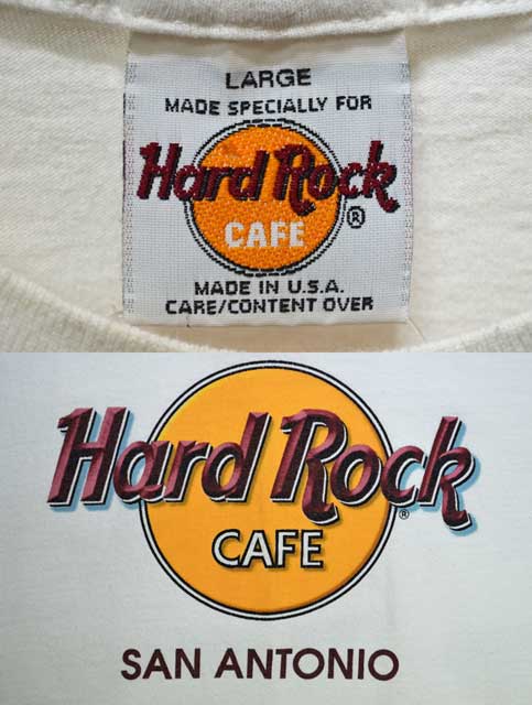 90's Hard Rock CAFE ロゴプリントTシャツ “MADE IN USA / SAN ANTONIO”