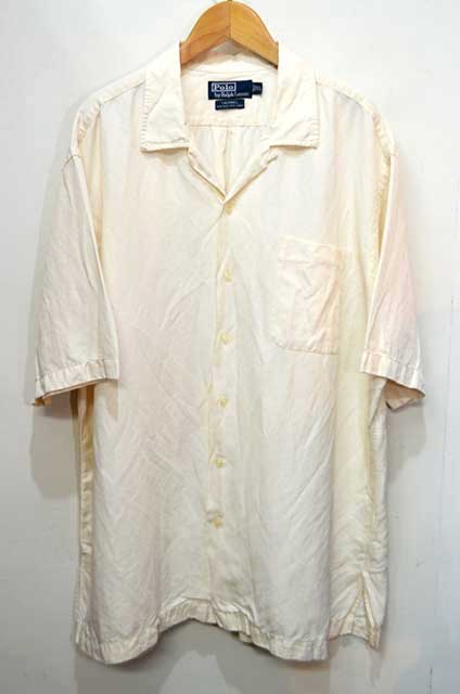 ポロラルフローレン オープンカラーシャツ 半袖 リネン シルク サイズ XXL