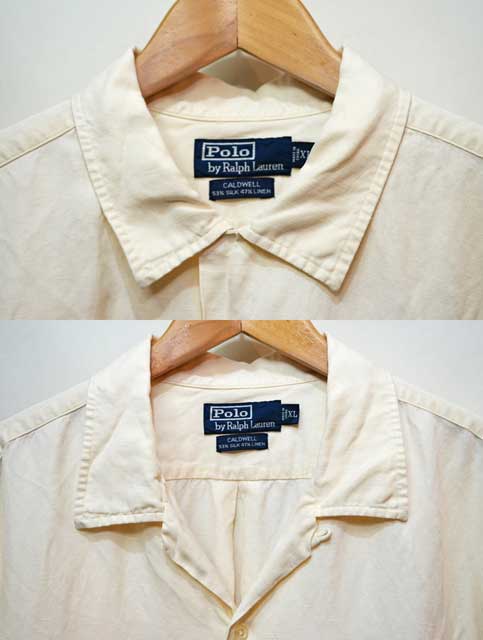 ポロラルフローレン オープンカラーシャツ 半袖 リネン シルク サイズ XXL