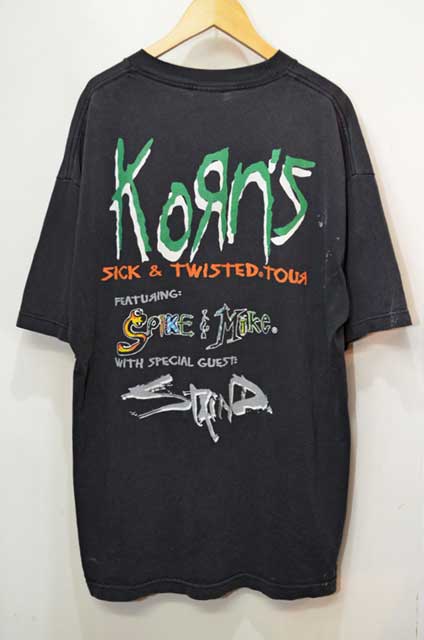 90s KORN Tシャツ SICK＆TWISTED TOUR ヴィンテージ - Tシャツ