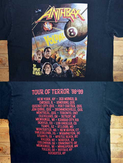 90's ANTHRAX バンドTシャツ “TOUR OF TERROR '98-'99”