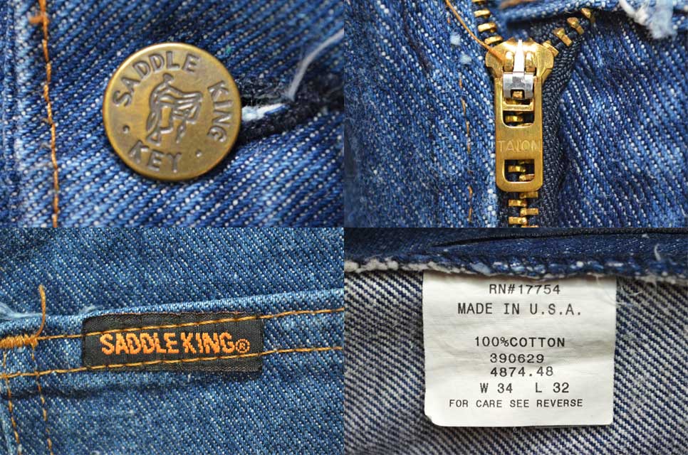70's SADDLE KING 5ポケットデニムパンツ “MADE IN USA ...