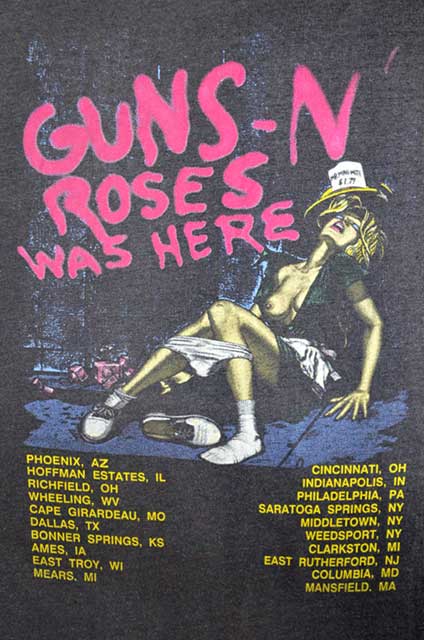 80svintagetshi1987年製 ガンズアンドローゼズ GUNS N' ROSES ヴィンテージ
