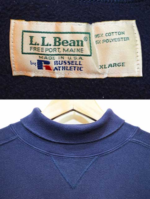 90's L.L.Bean × Russell タートルネックスウェット