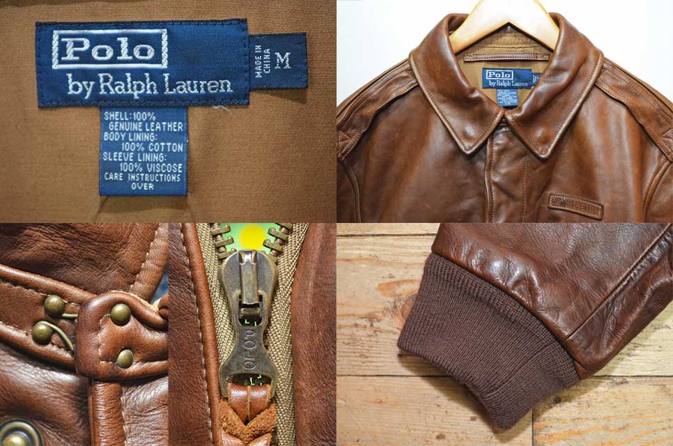 Polo Ralph Lauren A-2 レザージャケット - used&vintage box Hi-smile