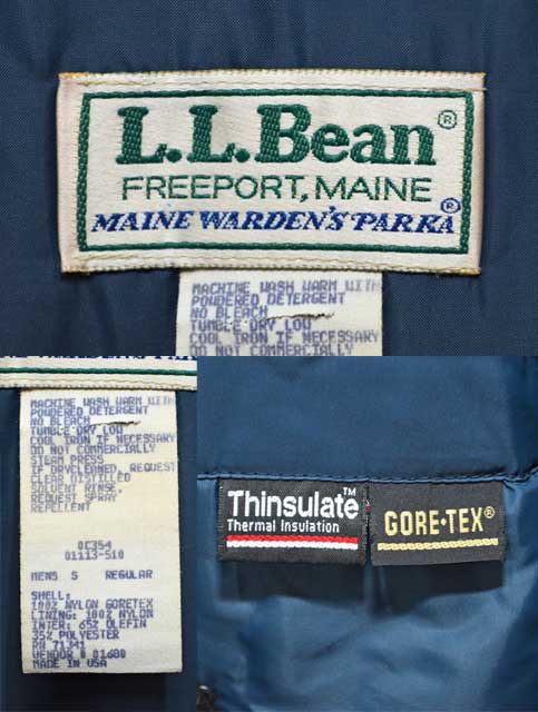 90's L.L.Bean MAINE WARDEN'S PARKA “MADE IN USA / S-REGULAR”