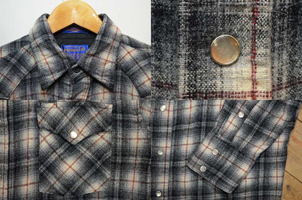 Pendleton ウールウエスタンシャツ “オンブレチェック” - used&vintage ...