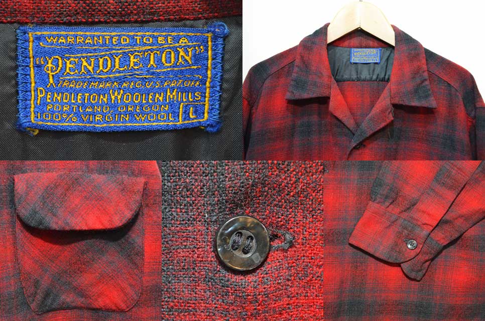 60's Pendleton ウールシャツ “オンブレチェック柄”