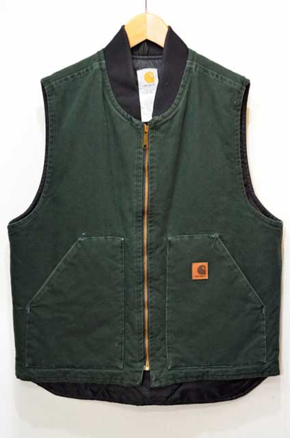 90-00's Carhartt ダックベスト “GREEN / MADE IN USA” - used&vintage ...