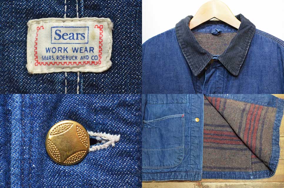60's Sears ブランケット付き デニムカバーオール