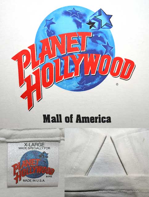90's PLANET HOLLYWOOD ロゴプリントTシャツ “Mall of America ...