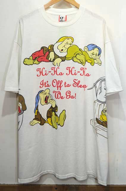 90s 激レア ヴィンテージ 7人の小人 白雪姫 ディズニー Tシャツ メンズ