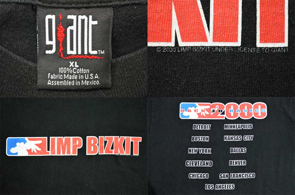 00's LIMP BIZKIT ツアーTシャツ “BACK TO BASICS” - used&vintage box