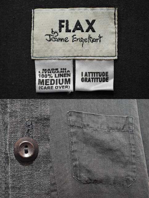 90's FLAX S/S リネンシャツ “BLACK”