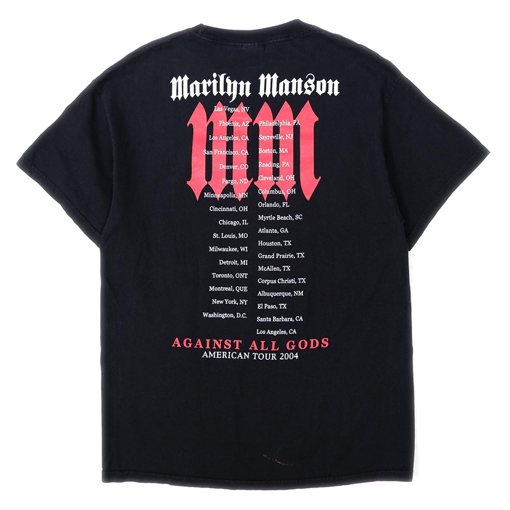 マリリンマンソン 2004 against all godsツアー Tシャツ-