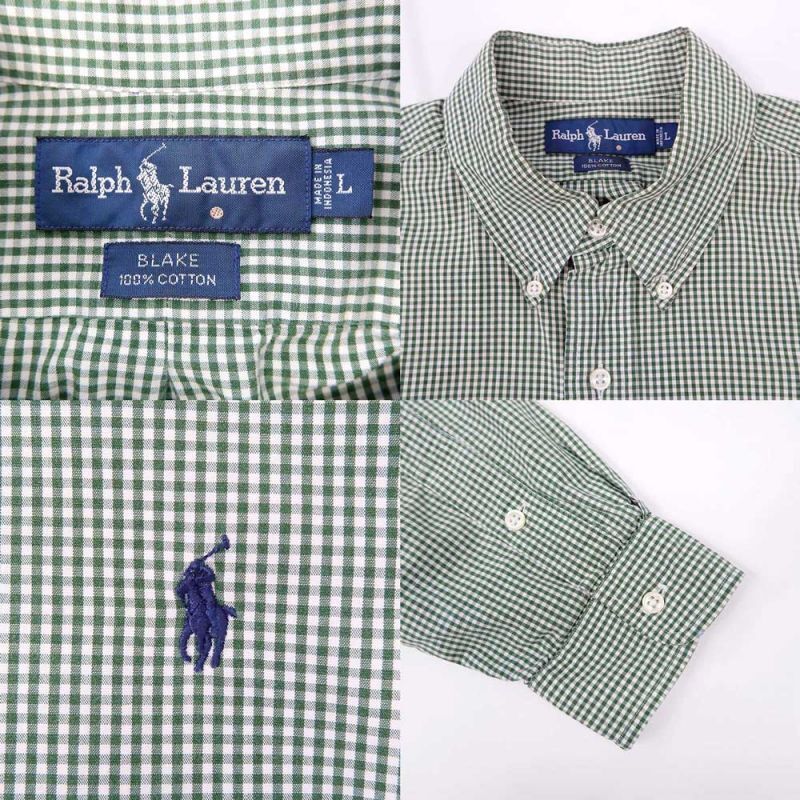 90's Polo Ralph Lauren ギンガムチェック柄 ボタンダウンシャツ