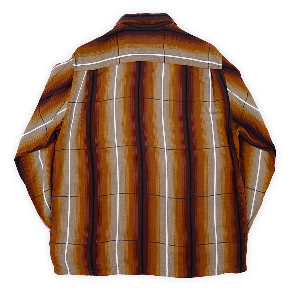 数量限定HOT 60s デッドストック レーヨン チェックシャツ vintage zXfFW-m36534040129 