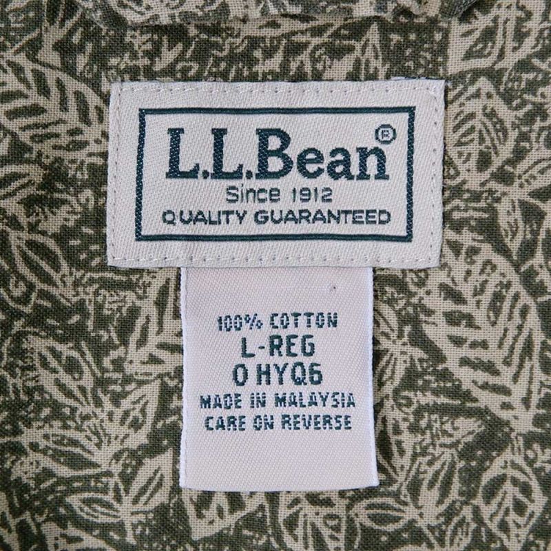 00's L.L.Bean 総柄 オープンカラーシャツ