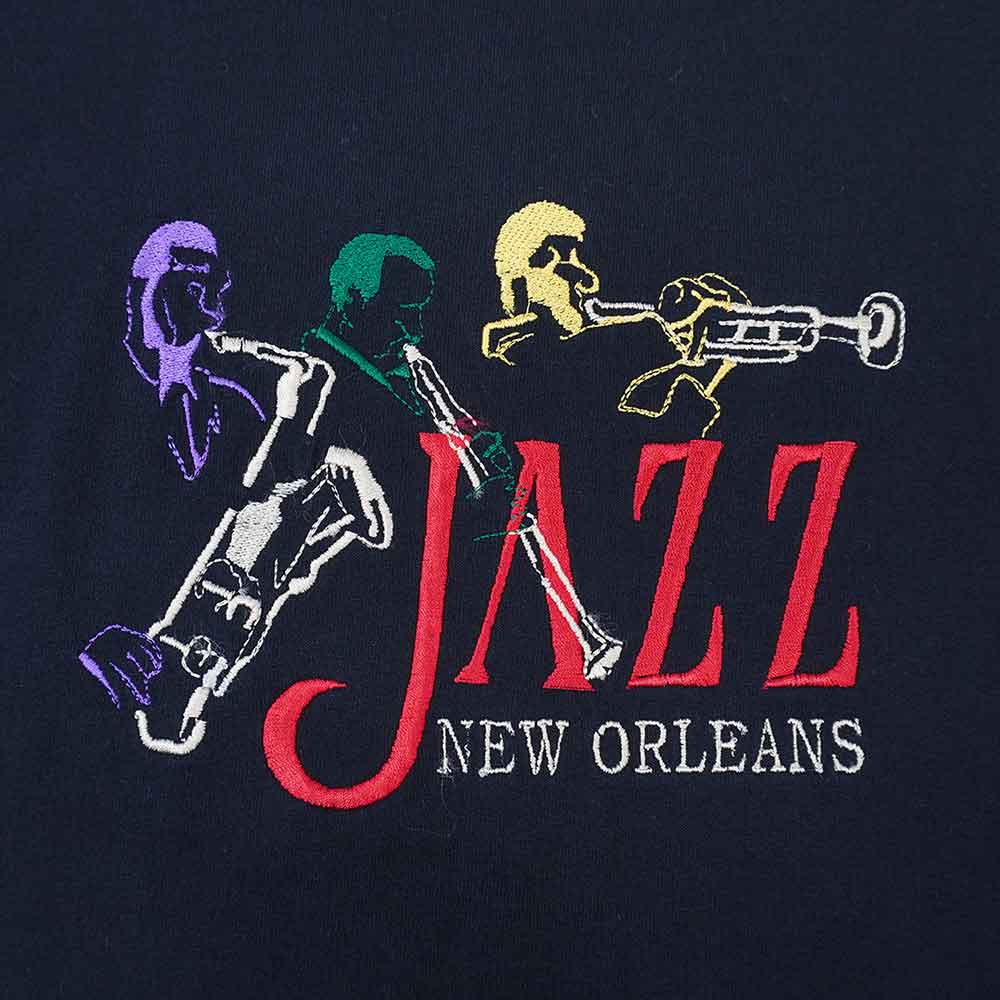 90-00's JAZZ NEW ORLEANS ロゴ刺繍Tシャツmtp01280601509846｜VINTAGE