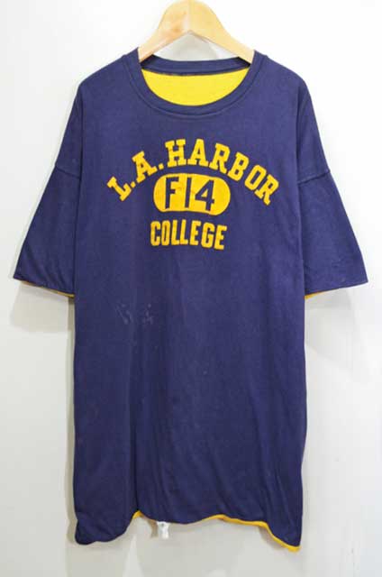 60-70's Collegiate Pacific W-FACE Tシャツ “3段プリント