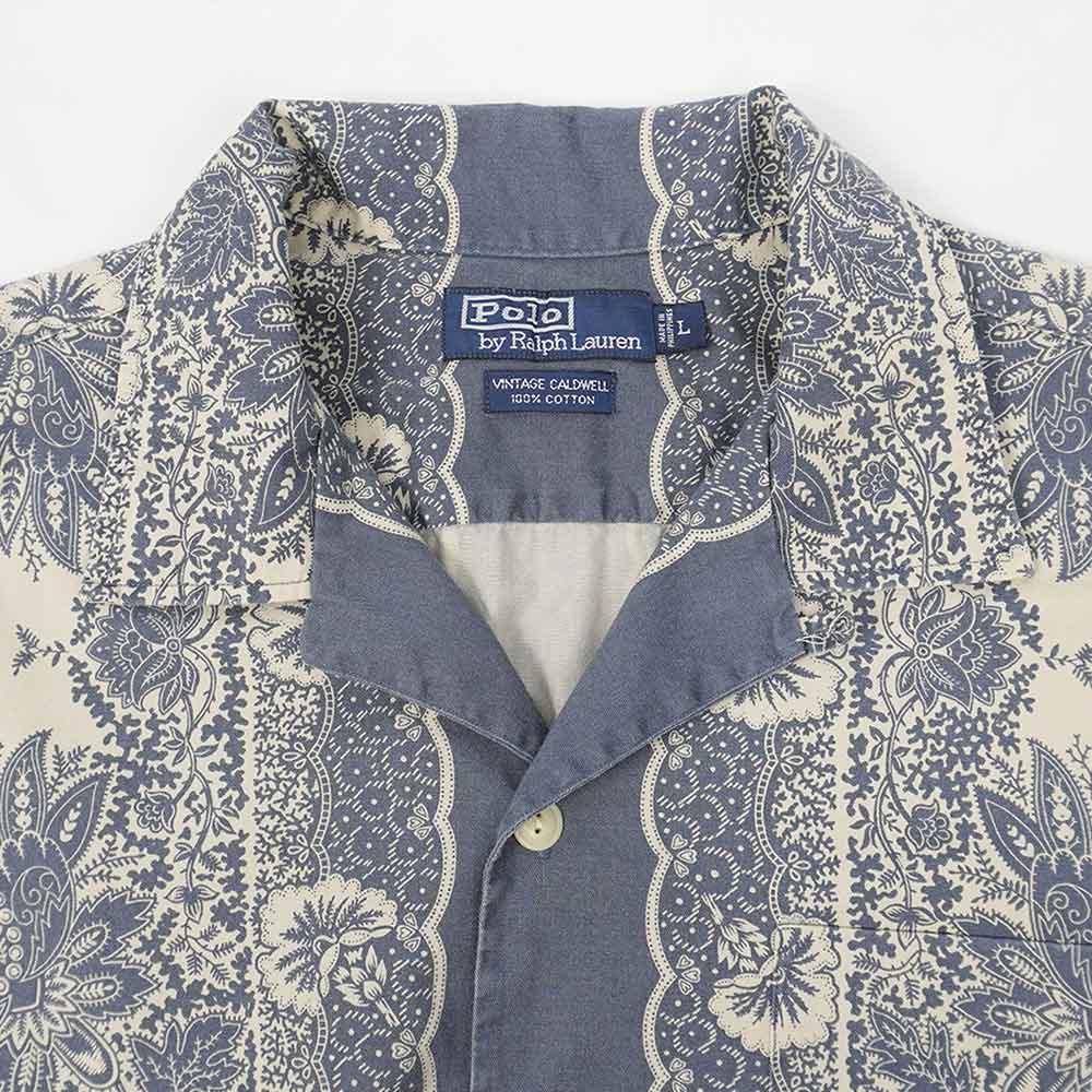 90's Polo Ralph Lauren S/S 総柄 オープンカラーシャツ “VINTAGE
