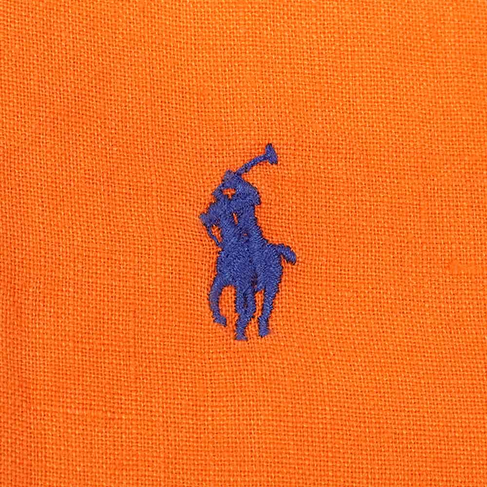 90's Polo Ralph Lauren S/S リネンボタンダウンシャツ 