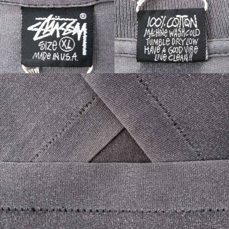 old stussy 90s 黒タグ made in usa-