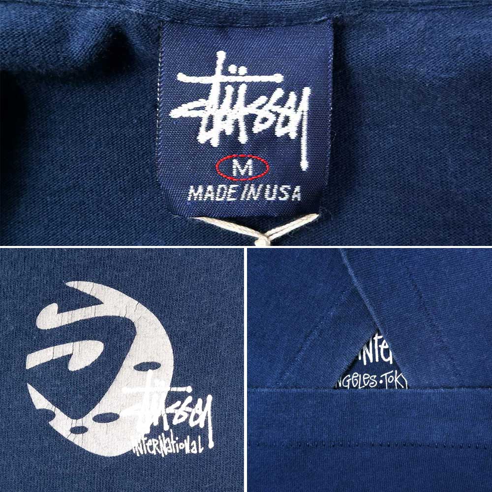 old stussy ヴィンテージ Tシャツ 1990年代前期〜中期　白タグアメリカ製のシングルステッチ