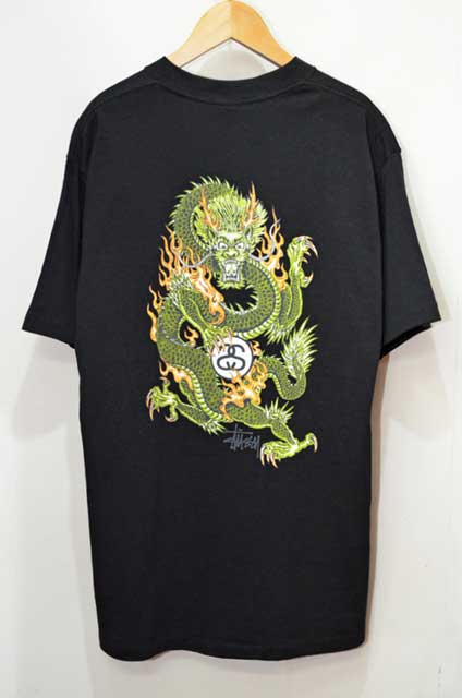 USA製　STUSSY　ドラゴンビックプリント　Tシャツ　　ステューシー