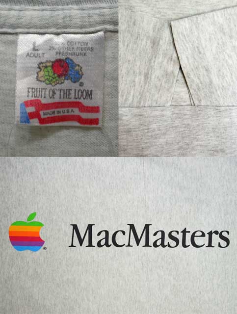 アップルMacMastersのTシャツ　グレー3枚の内の2