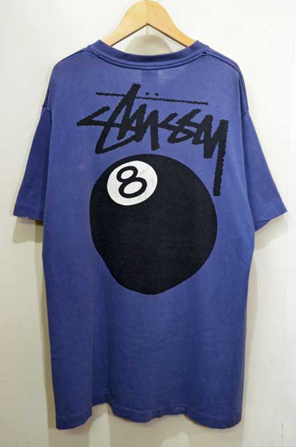 StussyステューシーTシャツ黒タグ８ボールMADE in USA