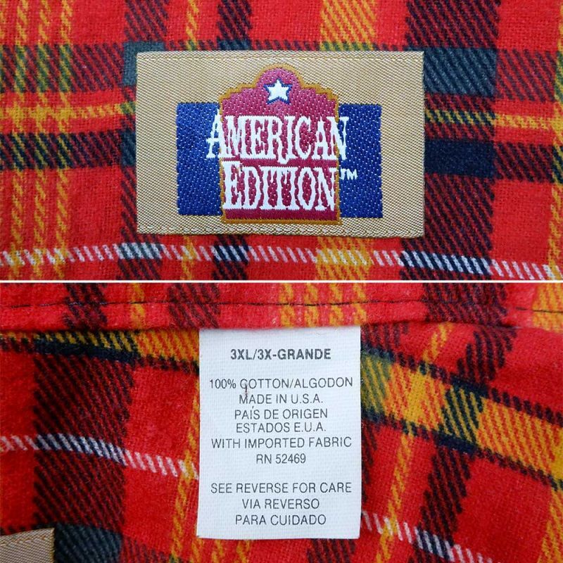 90's AMERICAN EDITION プリントネルシャツ “MADE IN USA / DEADSTOCK