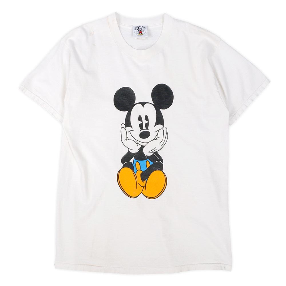 Tシャツ/カットソー(半袖/袖なし)大判プリント！ ミッキーマウス (Mickey Mouse) 90年代Tシャツ