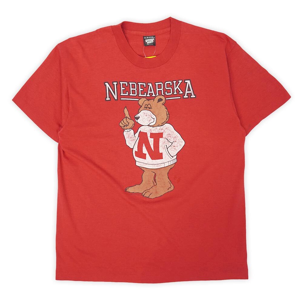 80's NEBEARSKA カレッジプリントTシャツ MADE IN USA