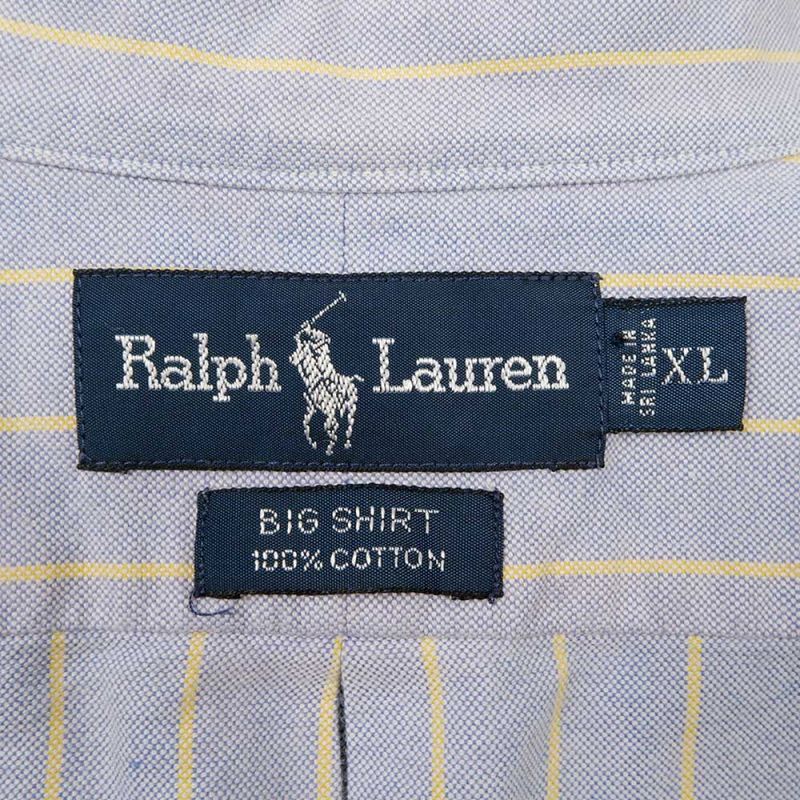 90's Polo Ralph Lauren ストライプ柄 ボタンダウンシャツ 