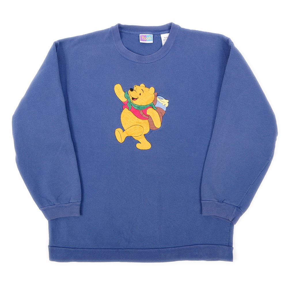 90's Winnie The Pooh キャラクター刺繍 スウェットmtp04030701251495