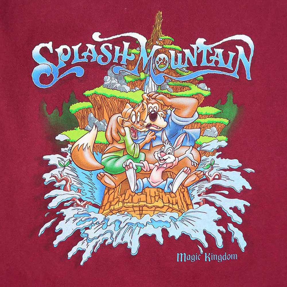 90-00's Disney Splash Mountain プリントTシャツ 